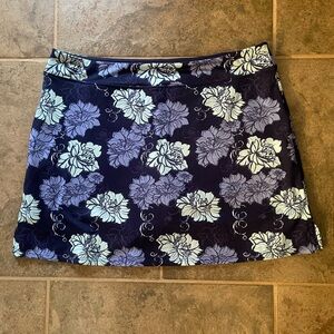 Tranquility by Colorado Clothing Floral Skort in Navy and Light Blue XL